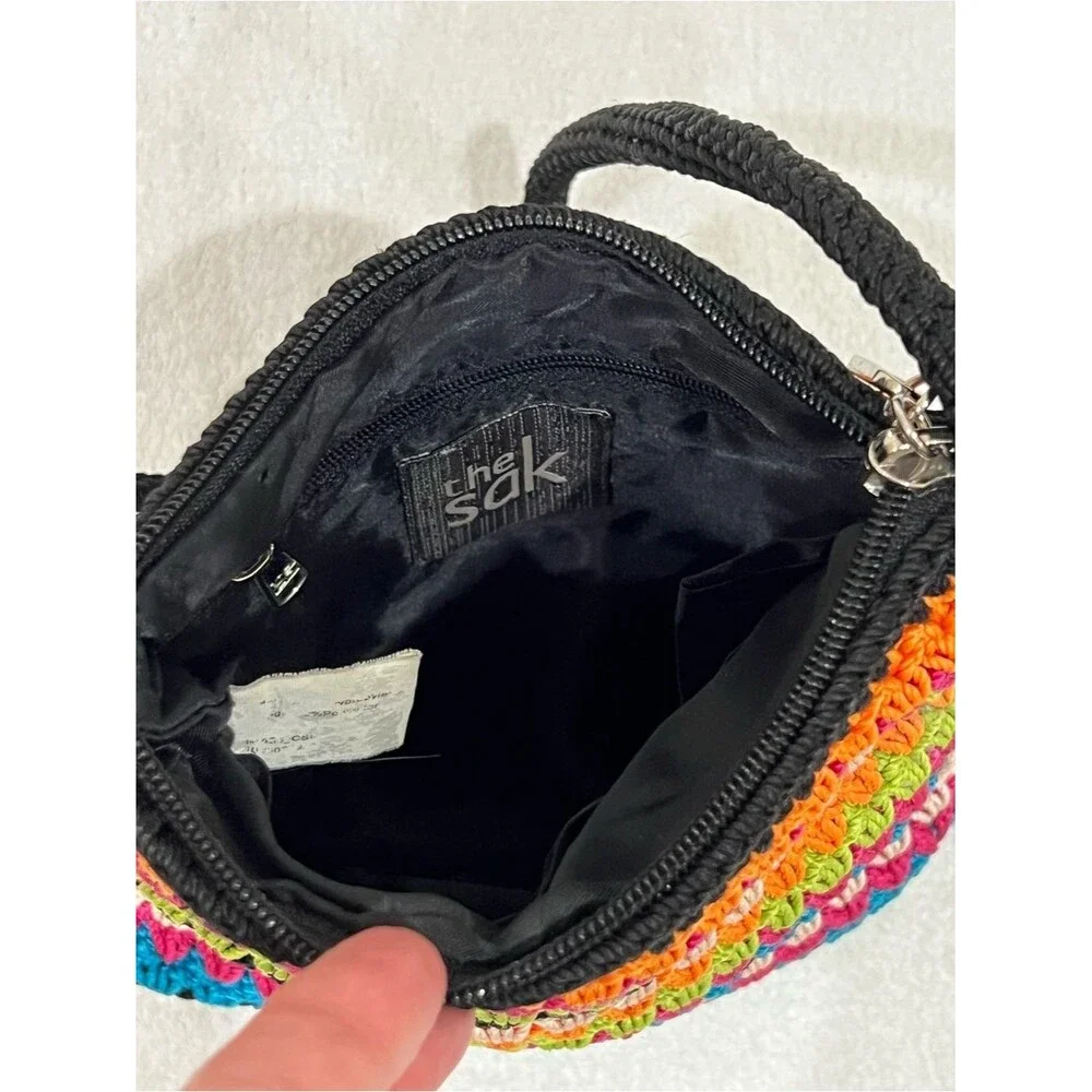 The Sak Multi Colored Striped Boho Crossbody Bag